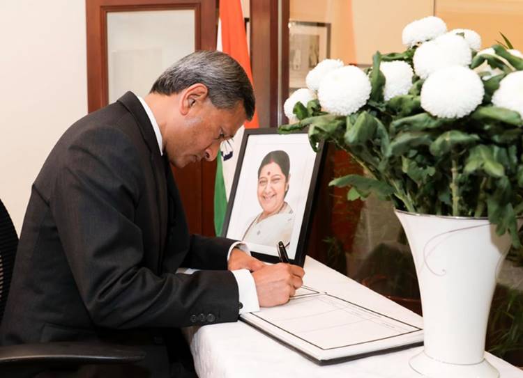 Singapore external affairs minister vivian balakrishnan condolence sushma swaraj death
