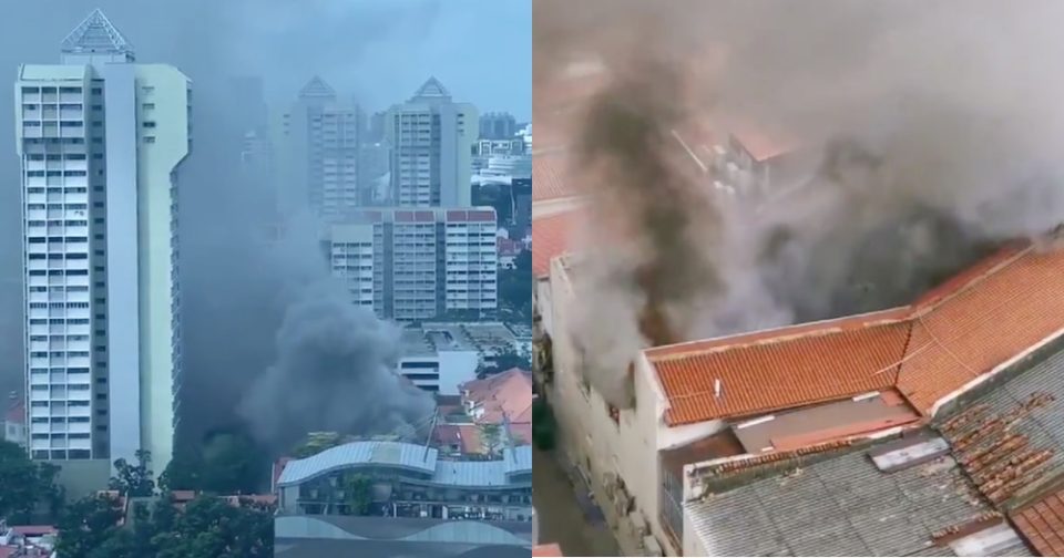 Huge fire breaks out at Little India shophouse