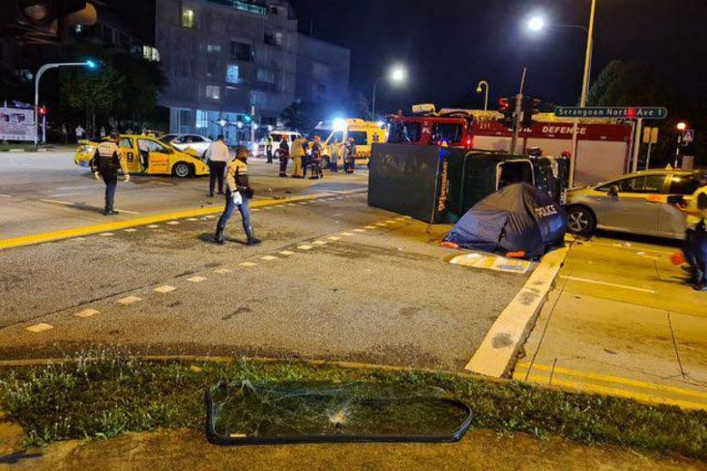 Lorry driver killed, 3 others injured in Yio Chu Kang Road accident