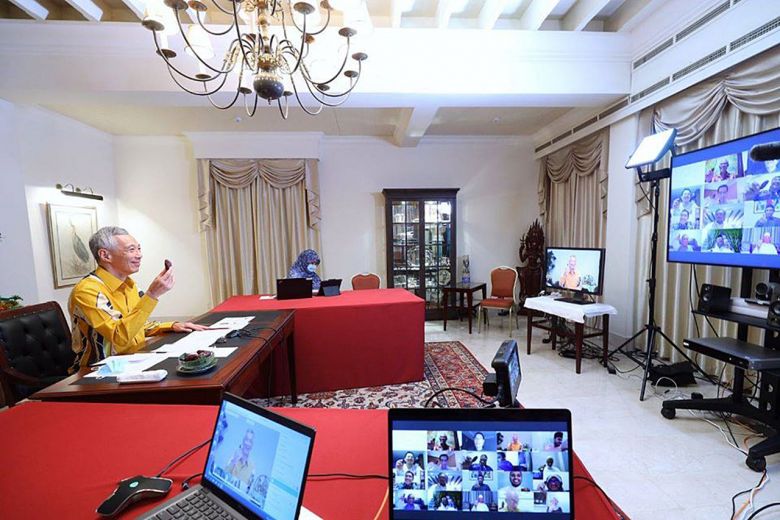 Prime Minister Lee participated in the fast with Malay Muslim leaders and community leaders By video conference