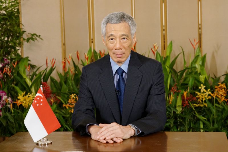 Prime Minister Lee Hsien Loong during his speech at the virtual Global Vaccine Summit. (PHOTO: Ministry of Communications and Information)