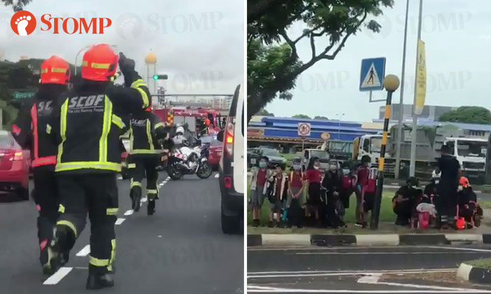 6-year-old girl injured in accident in Tampines involving 2 taxis and minibus