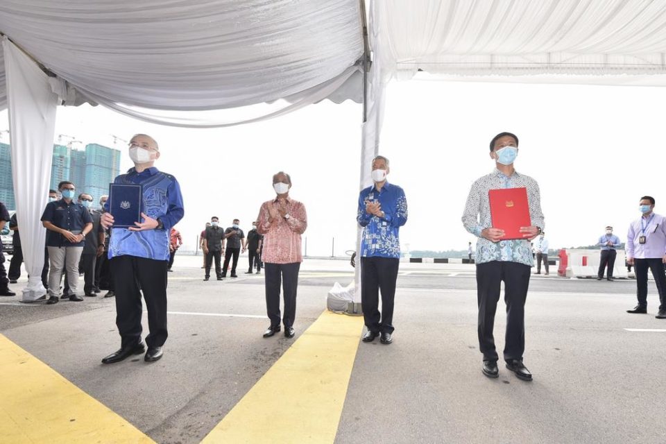 Singapore, Malaysia hold ceremony at Causeway to mark resumption of RTS Link project