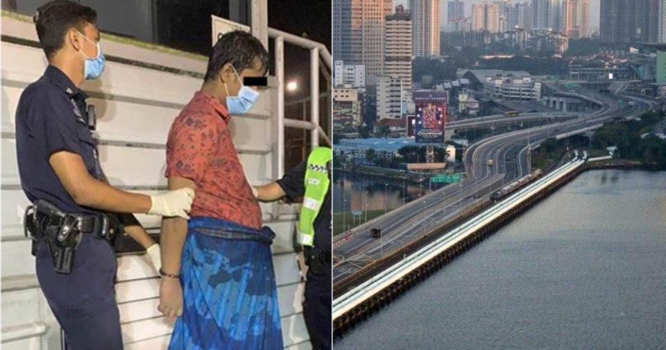 Bangladeshi man caught trying to leave Singapore illegally by swimming to Malaysia