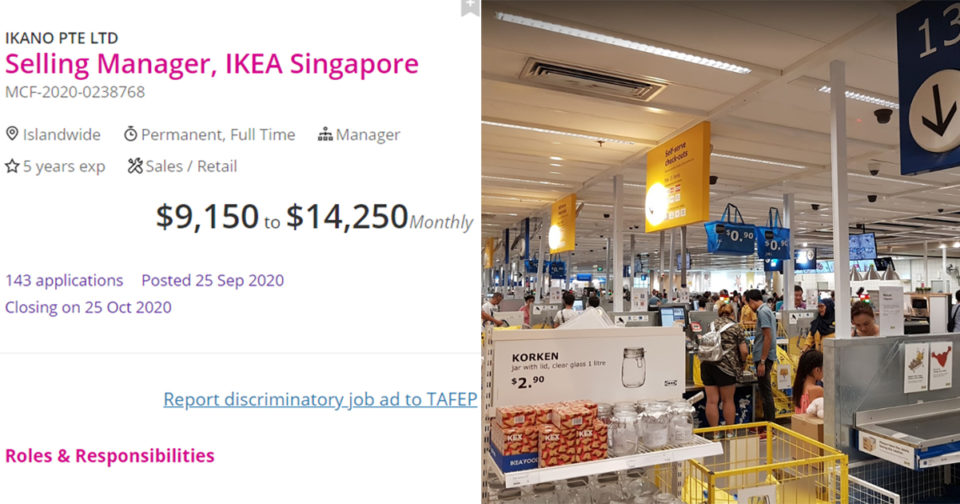 Singapore IKEA job hiring