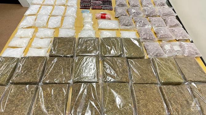 CNB seizes drugs worth almost S$1.7 million