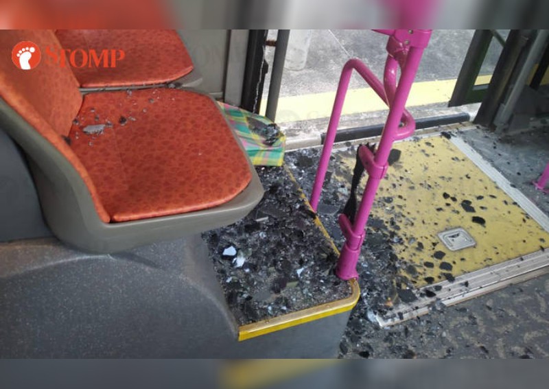 Glass door of bus suddenly shatters, SBS Transit investigating