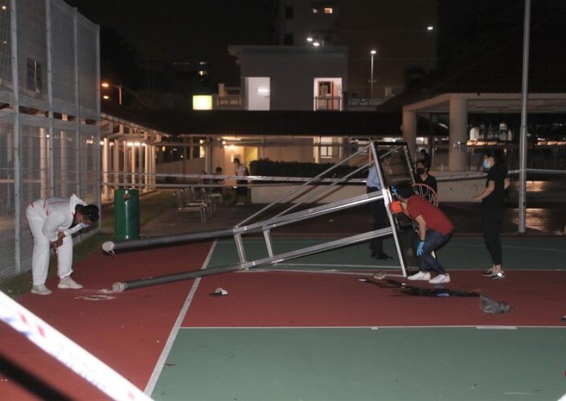 17-year-old dies after basketball hoop structure in Bedok falls on him