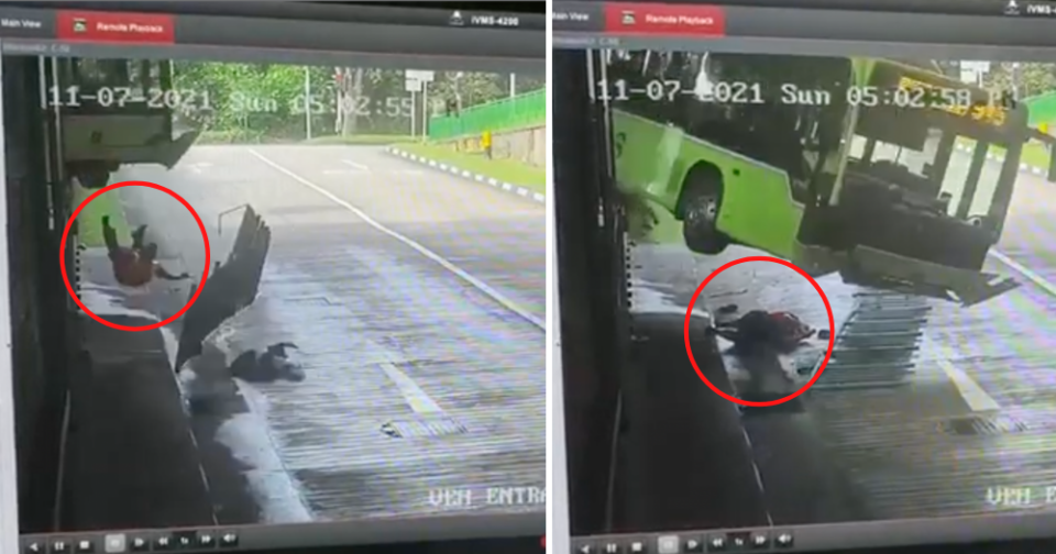 Bukit Batok Interchange bus accident CCTV footage
