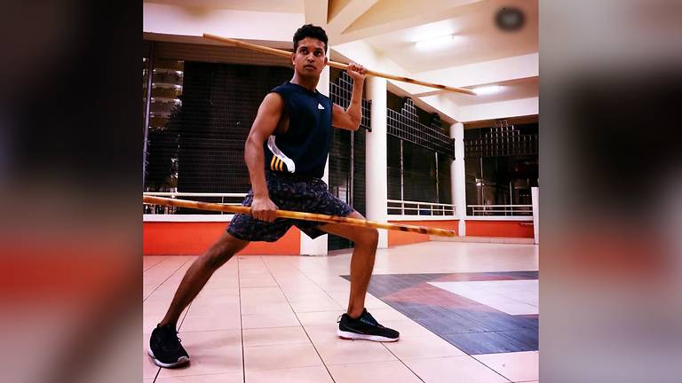 Migrant worker performed traditional Indian martial arts wins