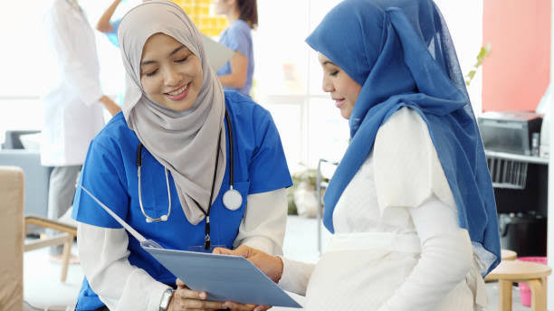 Muslim nurses wear hijab