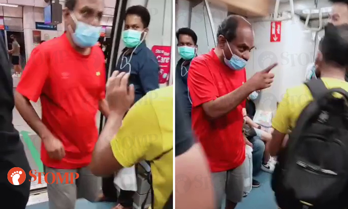 foreign worker Man argues MRT