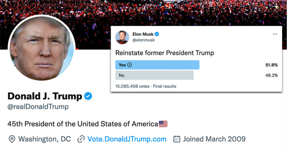 Elon Musk lets Trump back on Twitter