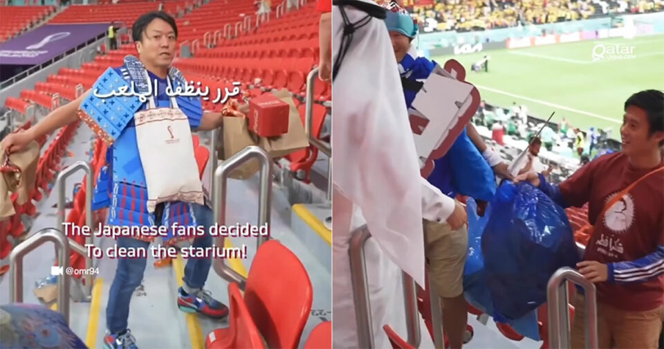 Japanese fans clean up Qatar stadium FIFA