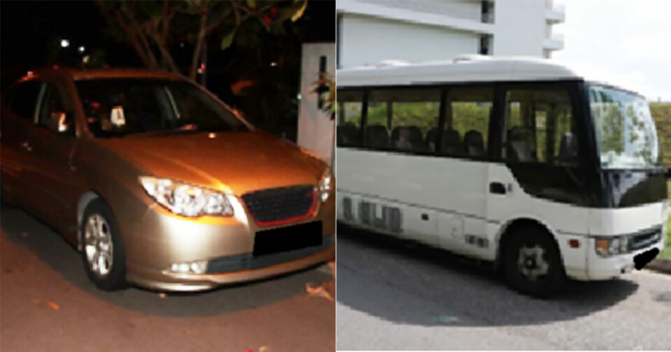 Stealing car mini-bus man arrest Singapore