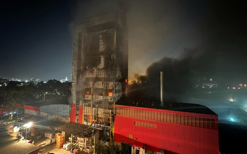 Tuas South warehouse fire workers injured