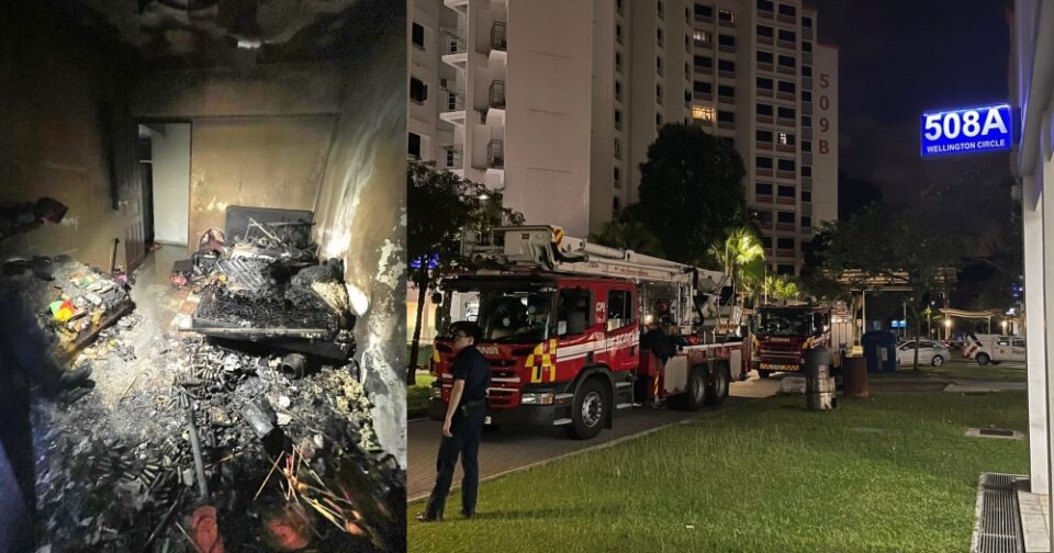 Sembawang PAB catches fire