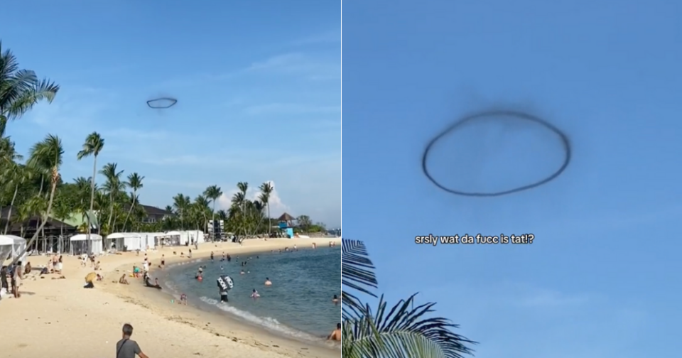 Mysterious black smoke ring seen over Sentosa likely