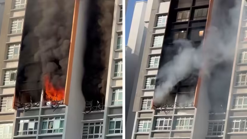 fire at Ghim Moh Link block