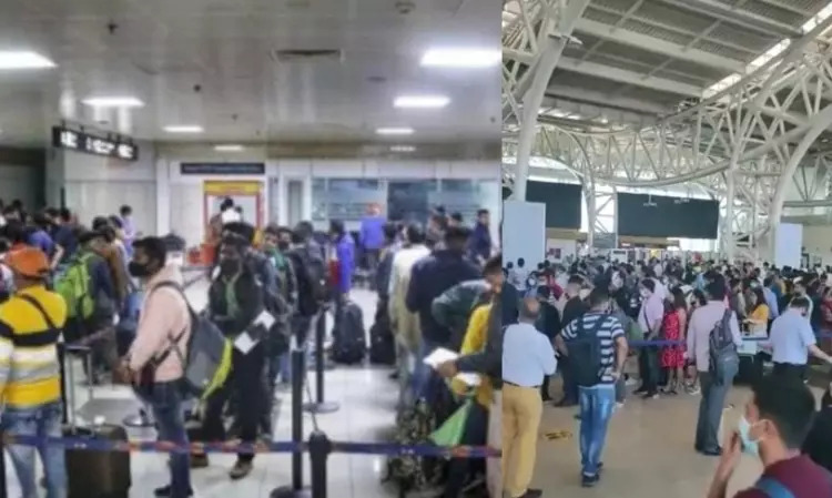 சென்னை விமான நிலையத்தில் இருந்து செல்லும் பயணி Chennai airport customs restricts carrying sweets