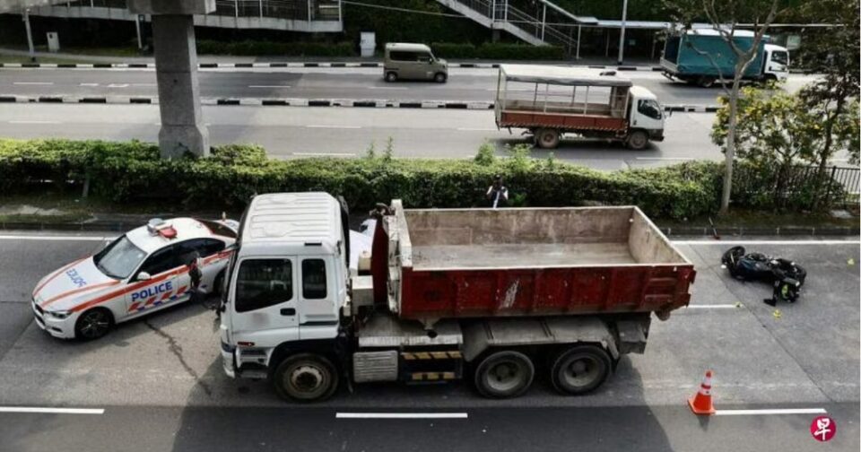 jurong-motorcycle-truck-collision